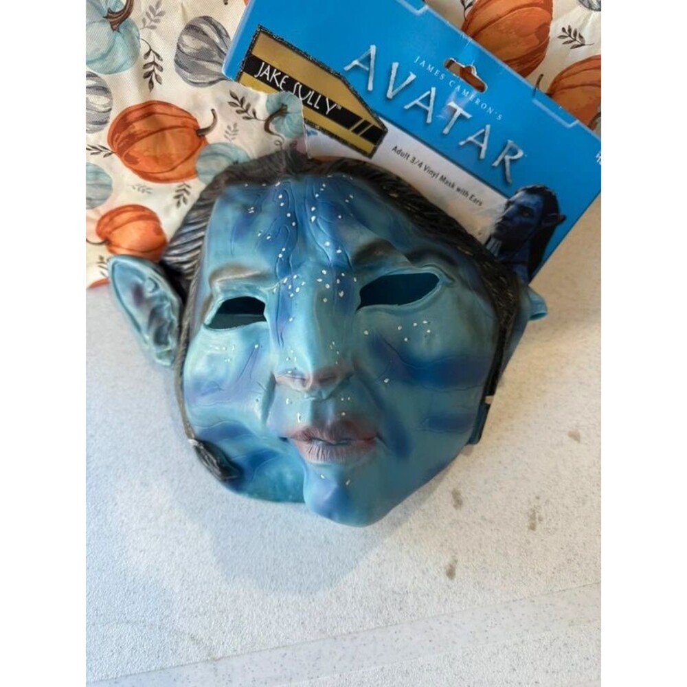 Avatar Blue Jake Sully Adult 3/4 Vinyl Mask with Ears
